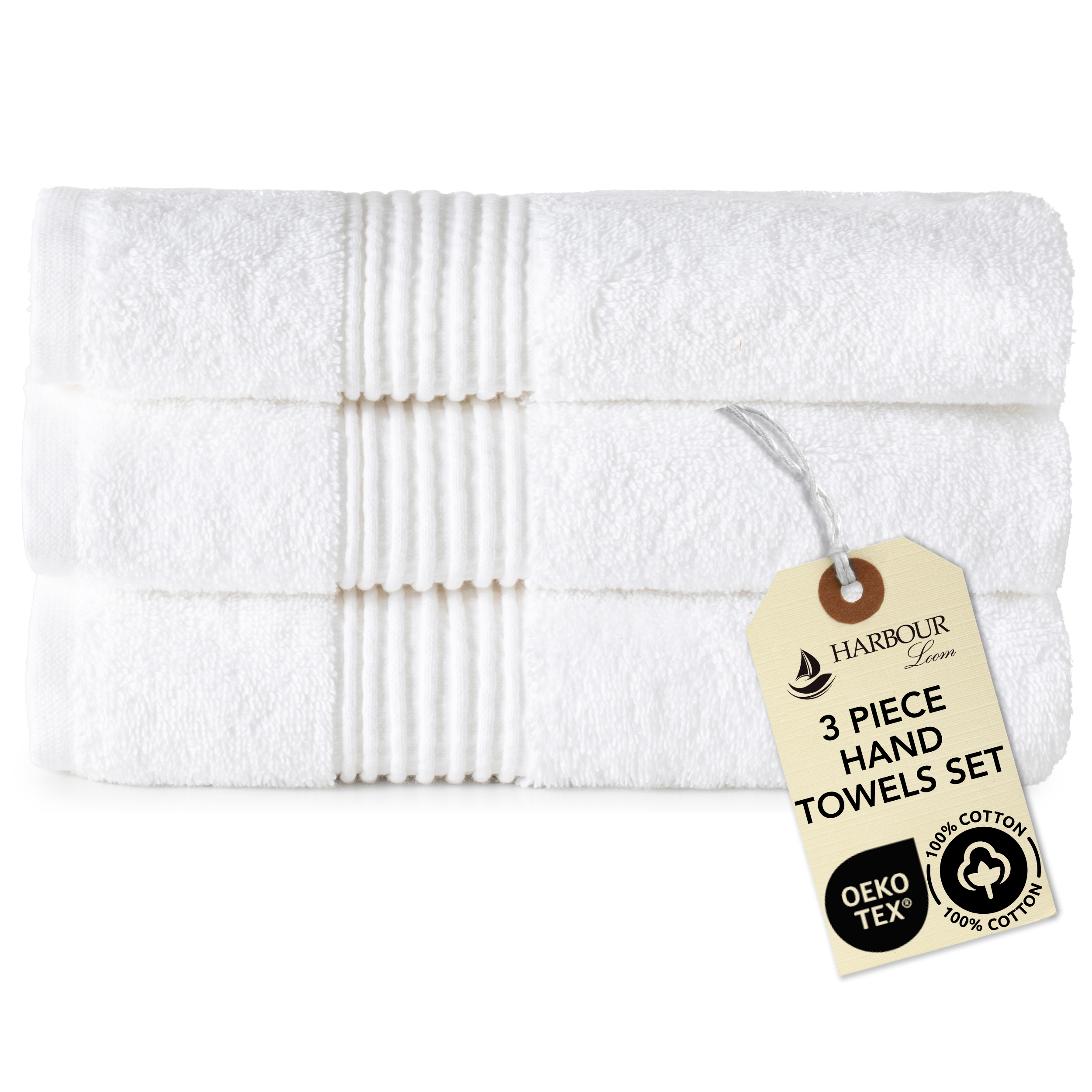 Boulevard Series Ice Cotton Hand Towel Sets – Soft & Absorbent | 3 Pieces