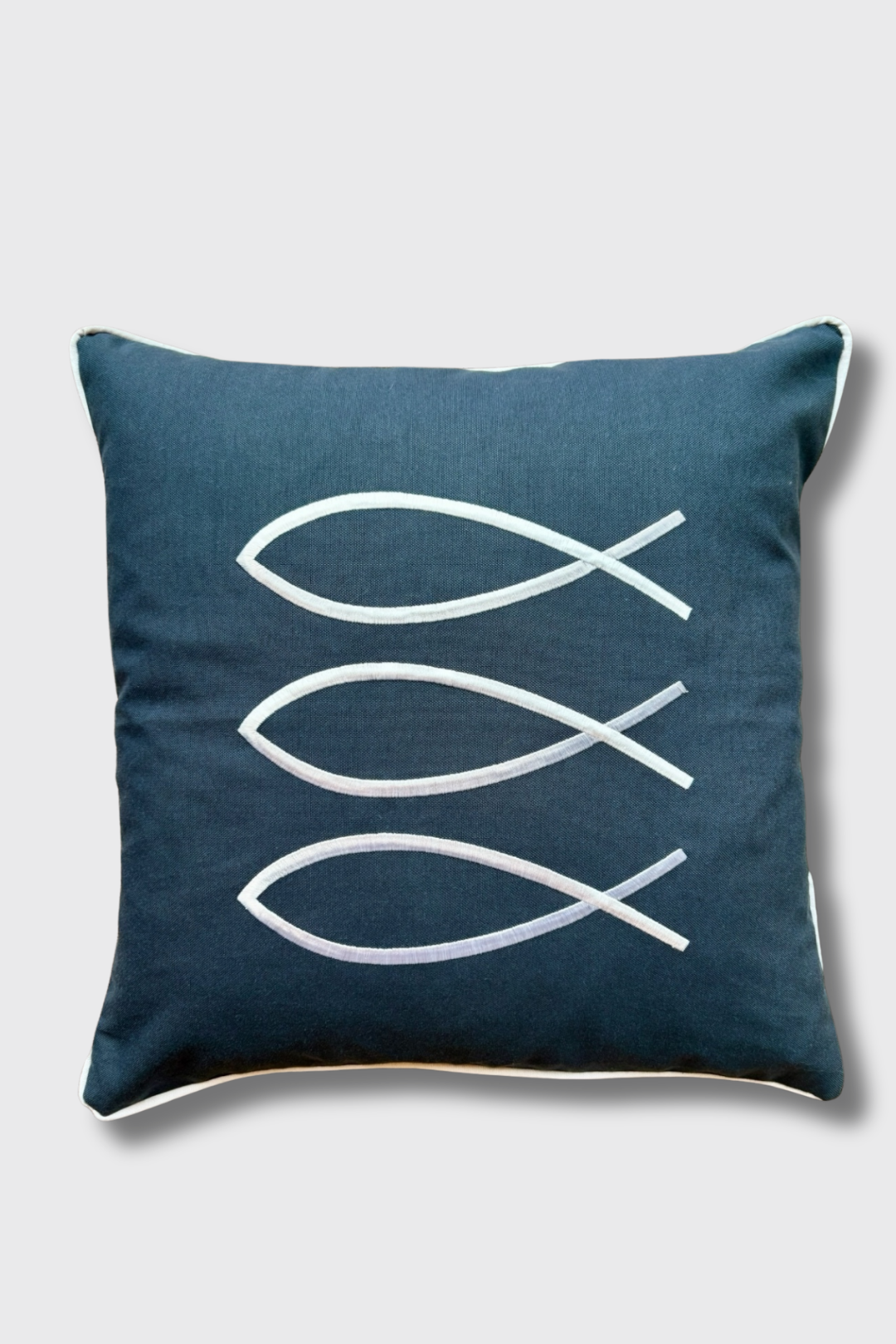 Trifin Azure Color Pillow Embroidery Cover with Insert 18"x18”