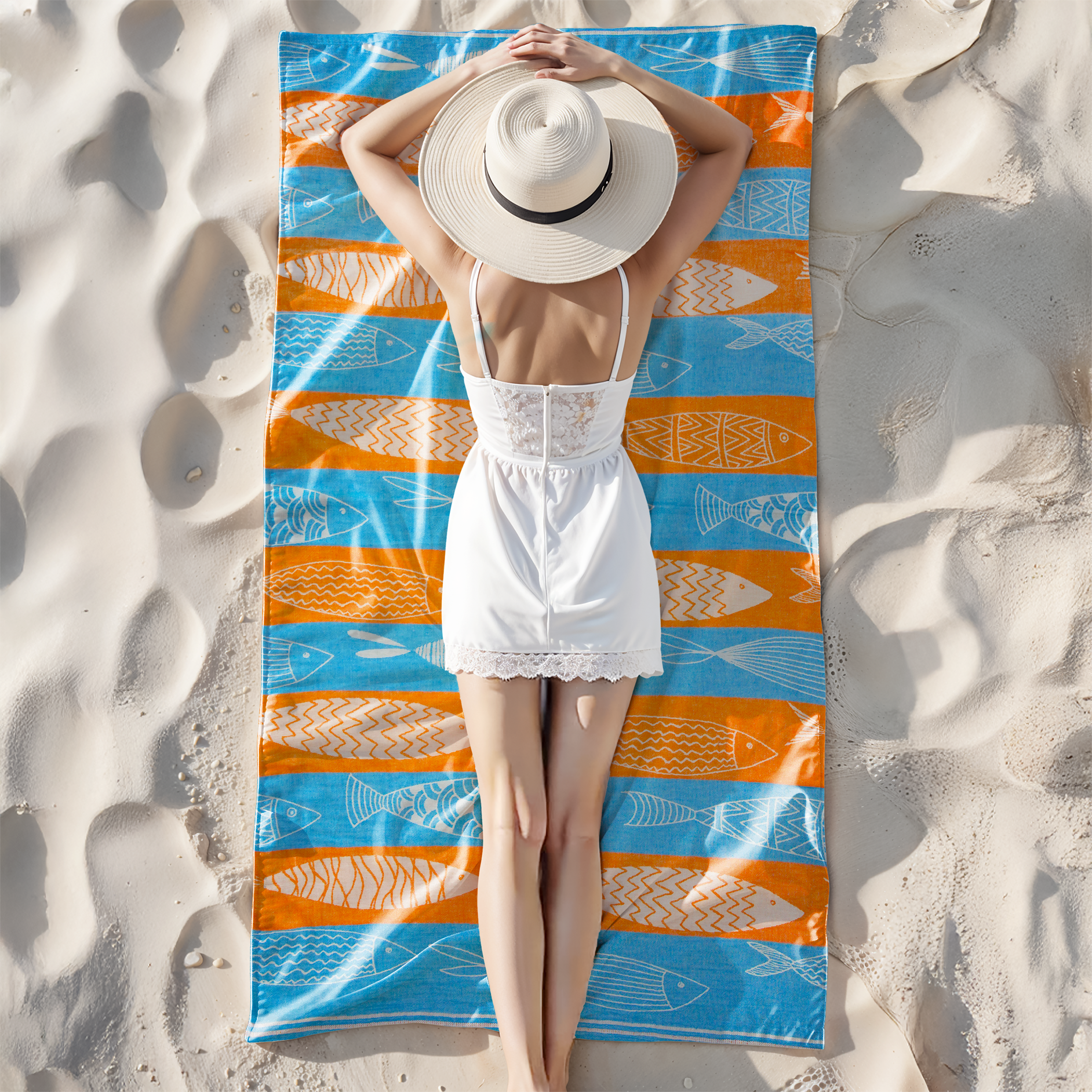 Barcelona Cotton Beach Towel – Soft & Absorbent | 1 Piece