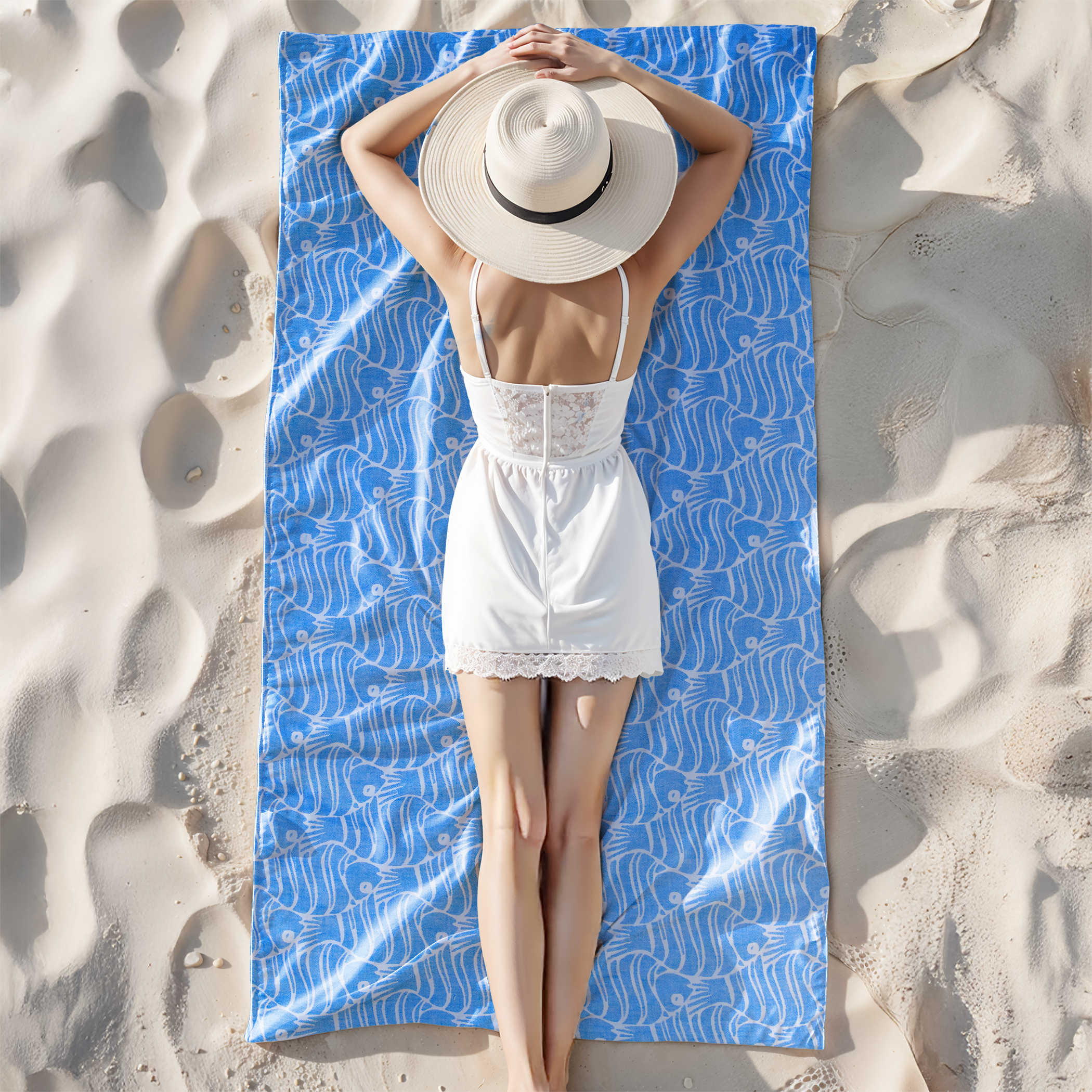 Capri Cotton Beach Towel – Soft & Absorbent | 1 Piece