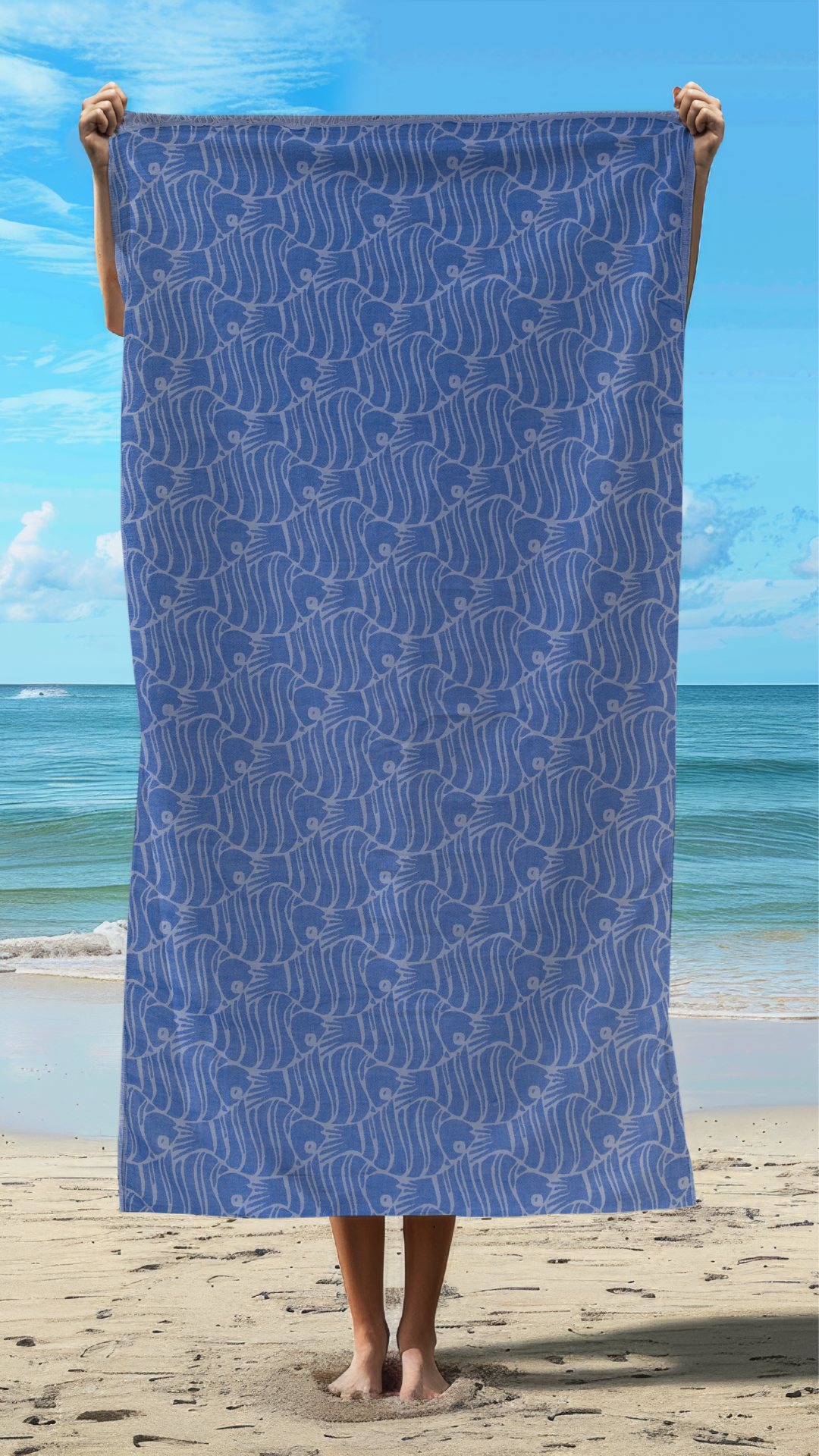 Capri Cotton Beach Towel – Soft & Absorbent | 1 Piece