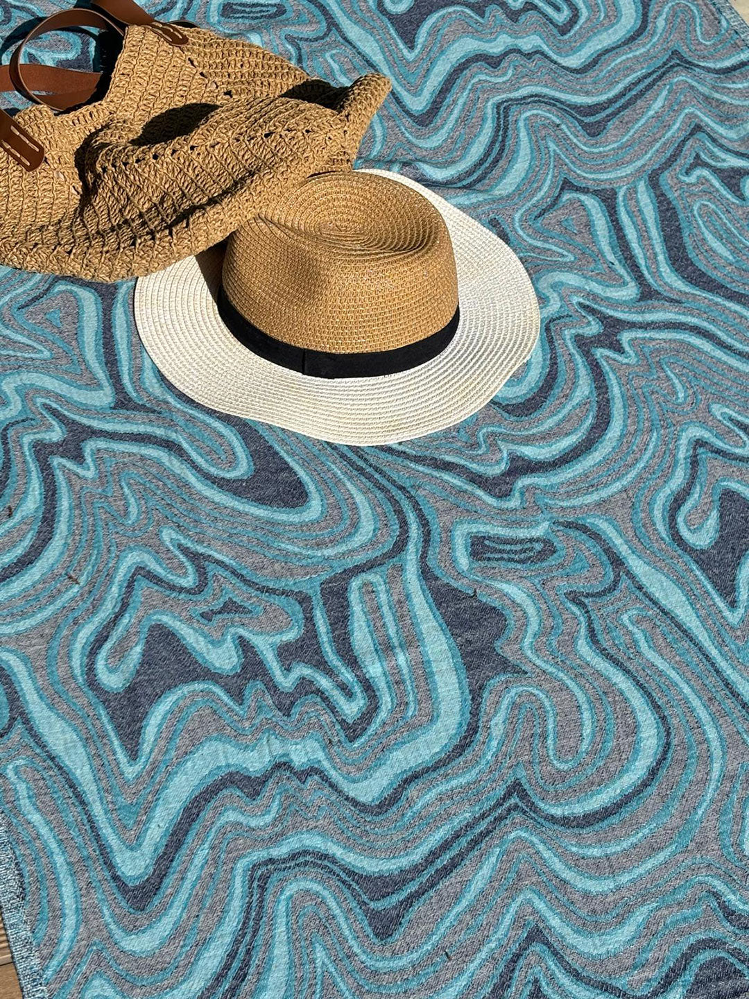 Colourful beach towels