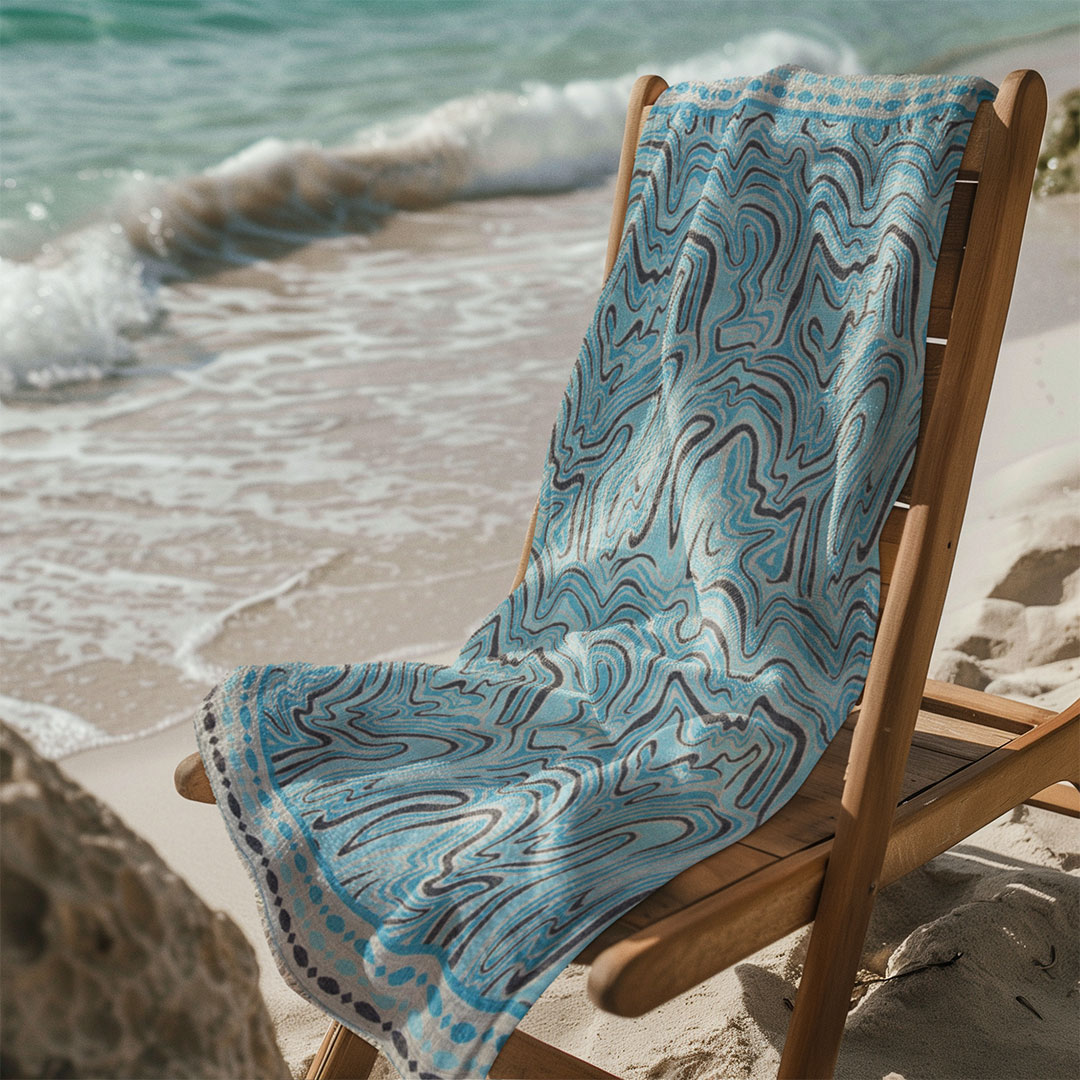 Colourful beach towel