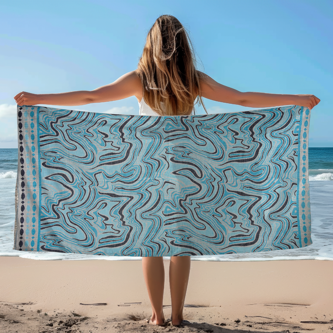 Corfu Cotton Beach Towel – Soft & Absorbent | 1 Piece