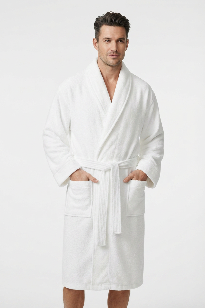 Mood Men's Robe – Ice White