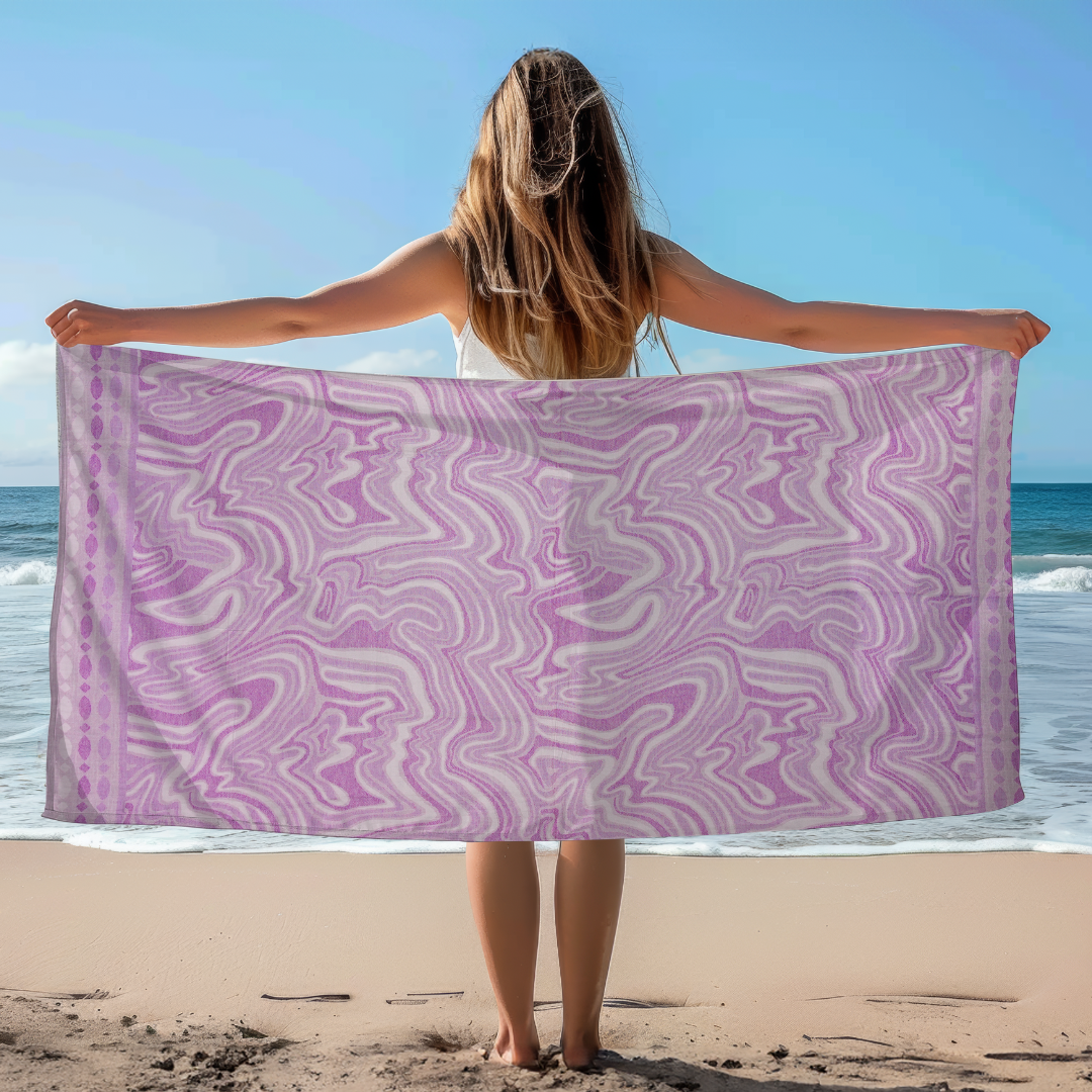Leros Cotton Beach Towel – Soft & Absorbent | 1 Piece
