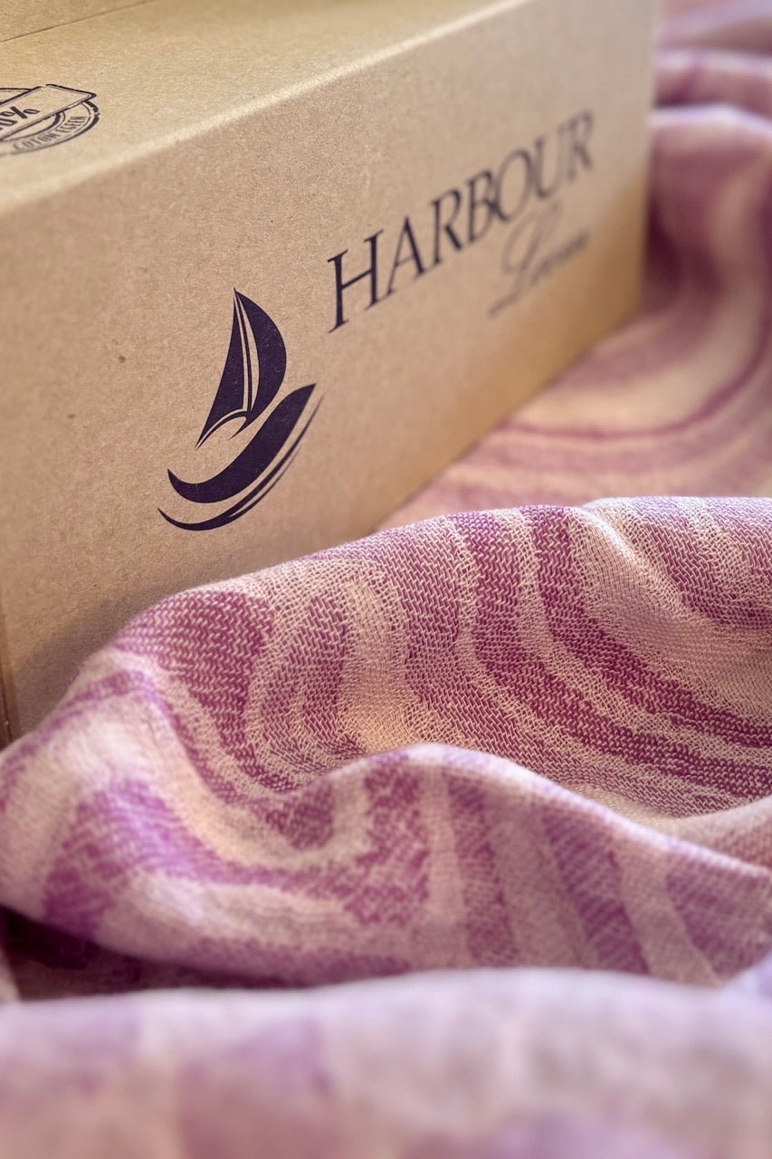 Harbourloom colourful 100% cotton eco-friendly beach towel – ultra-absorbent, fast-drying, lightweight