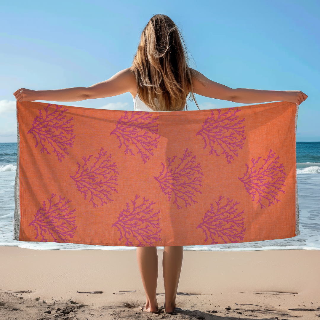 Sevilla Cotton Beach Towel – Soft & Absorbent | 1 Piece