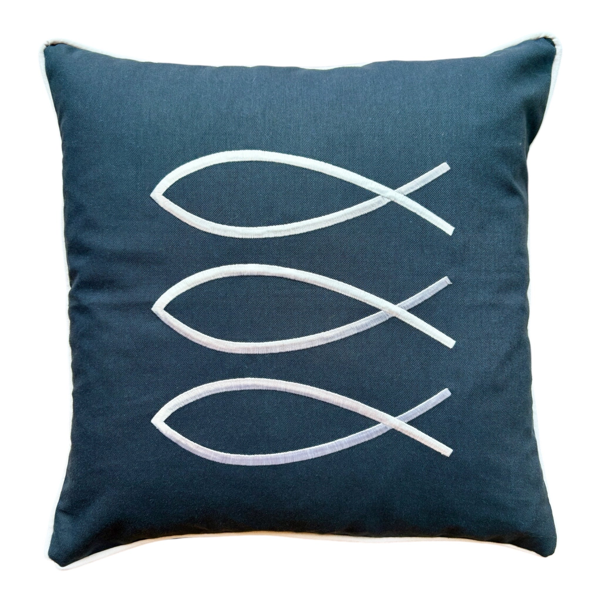 Trifin decorative pillow in Azure color