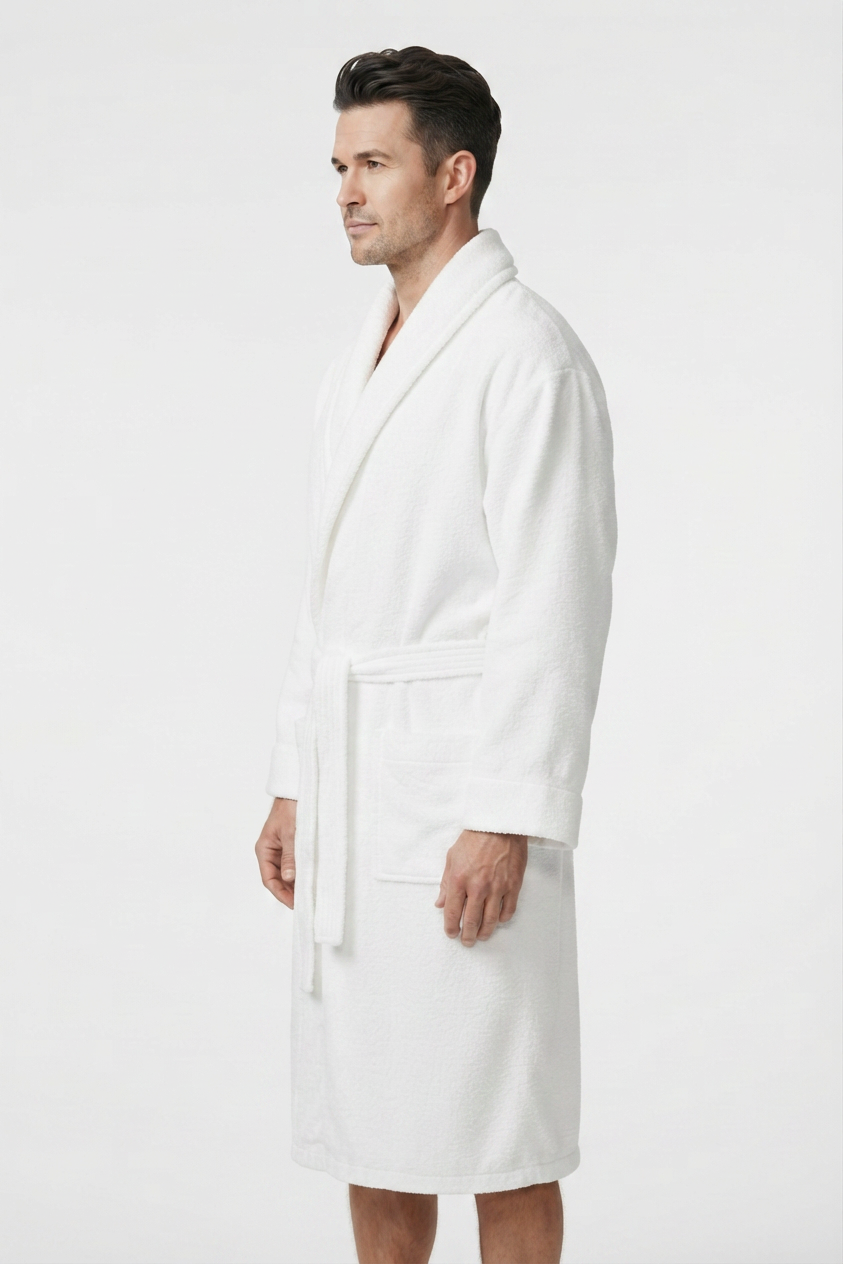 Mood Men's Robe – Ice White
