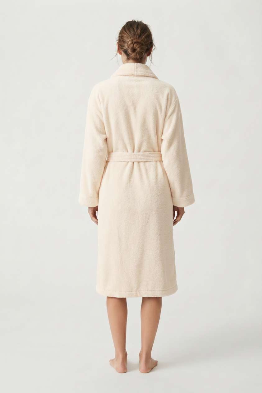 Peignoir Boulevard Ivory en coton éponge à rayures – Doux et absorbant | 1 pièce