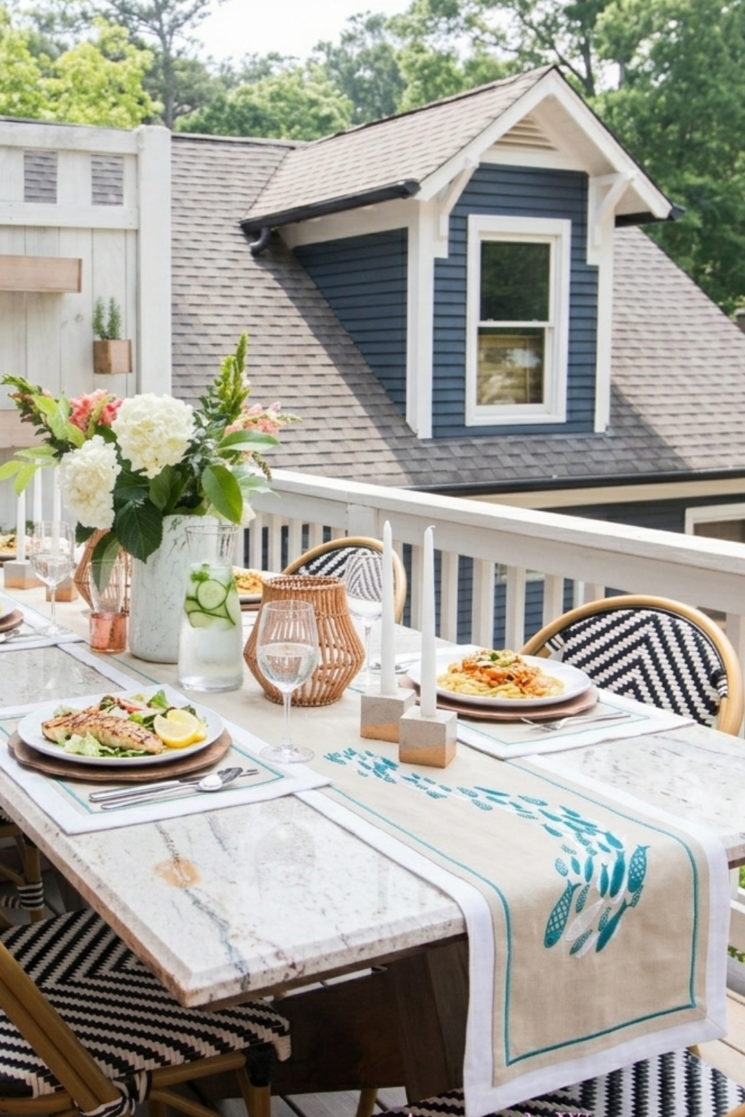 Aqua Dance Table Runner – Sand