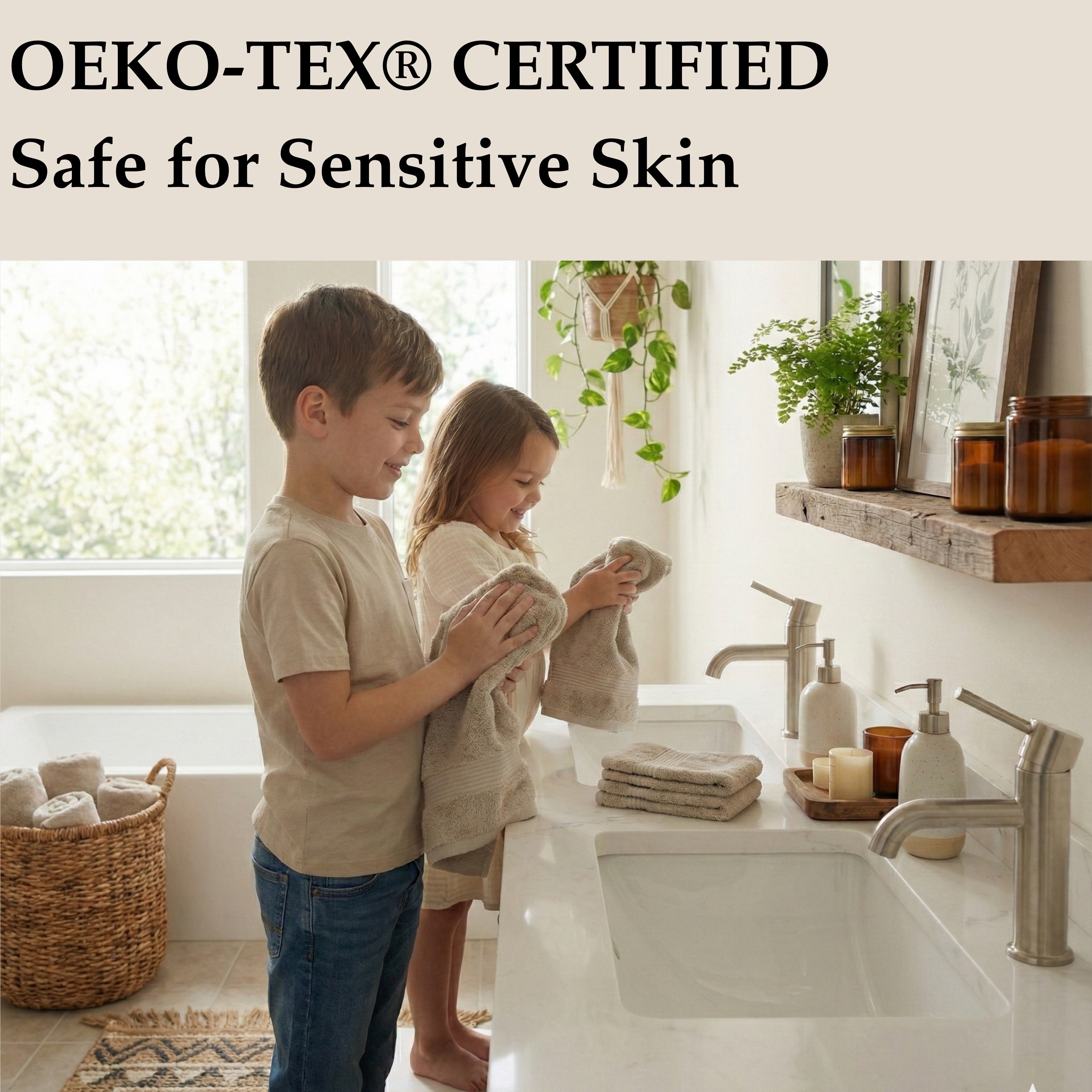 Boulevard Series Taupe Quartz Cotton Hand Towel Sets – Soft & Absorbent | 3 Pieces