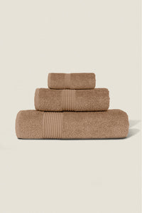 Boulevard Series Earth Cotton Mix Size Towel Sets – Soft & Absorbent | 3 Pieces