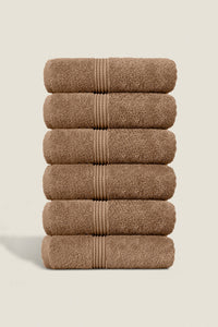 Boulevard Series Earth Cotton Face Towel Sets – Soft & Absorbent | 6 Pieces