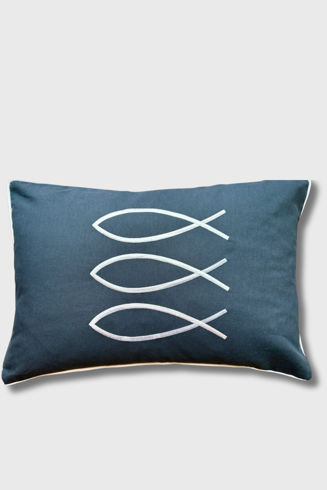 Trifin Embroidered Pillow Cover – Azure | 18x18"
