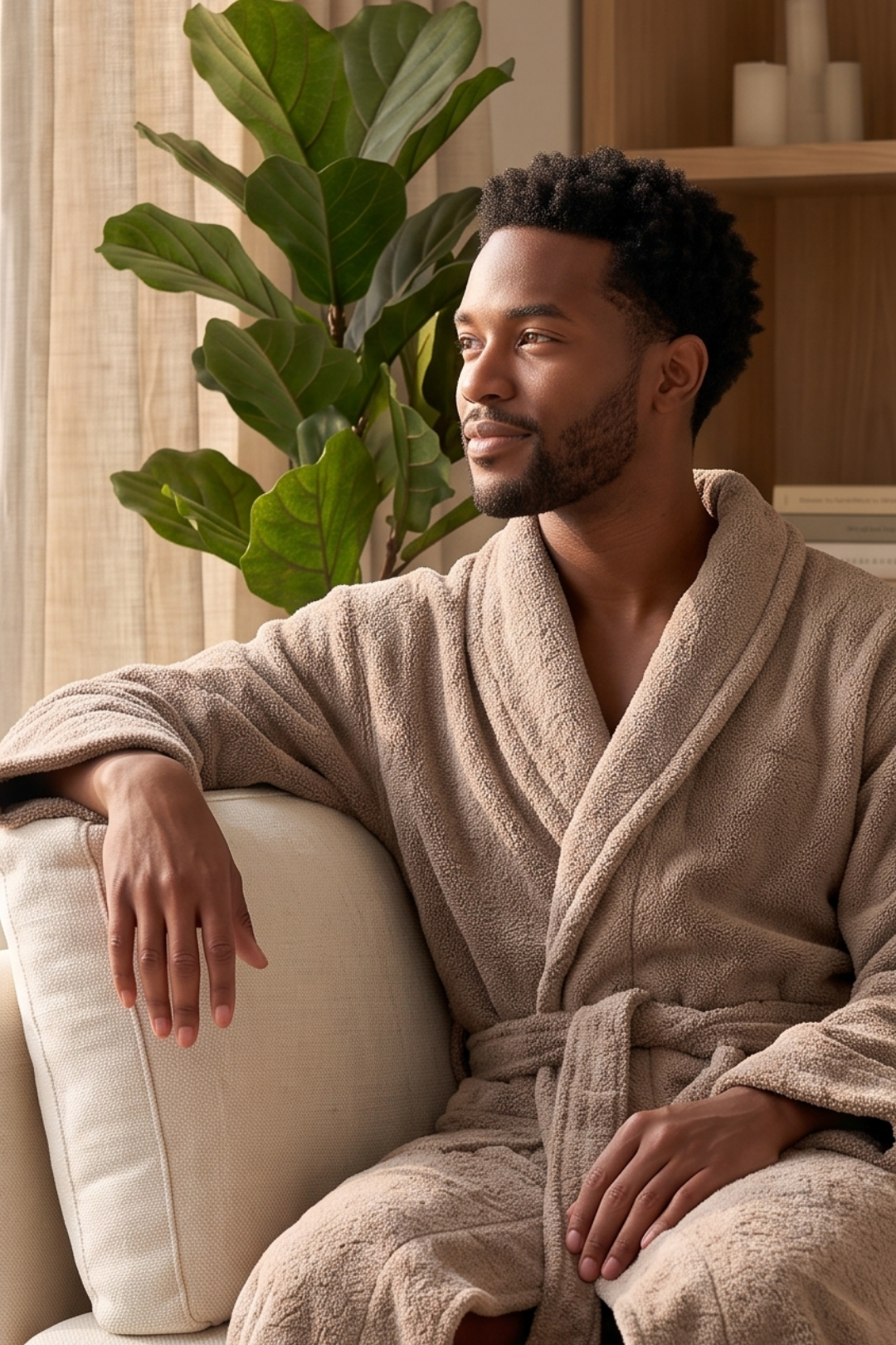 Mood Men's Robe – Taupe
