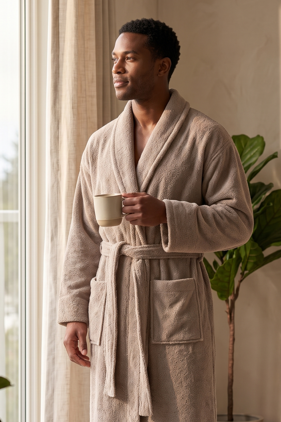 Mood Men's Robe – Taupe