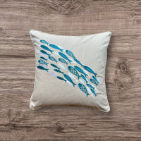 Aqua Dance Sand Color Embroidery Pillow Cover 18