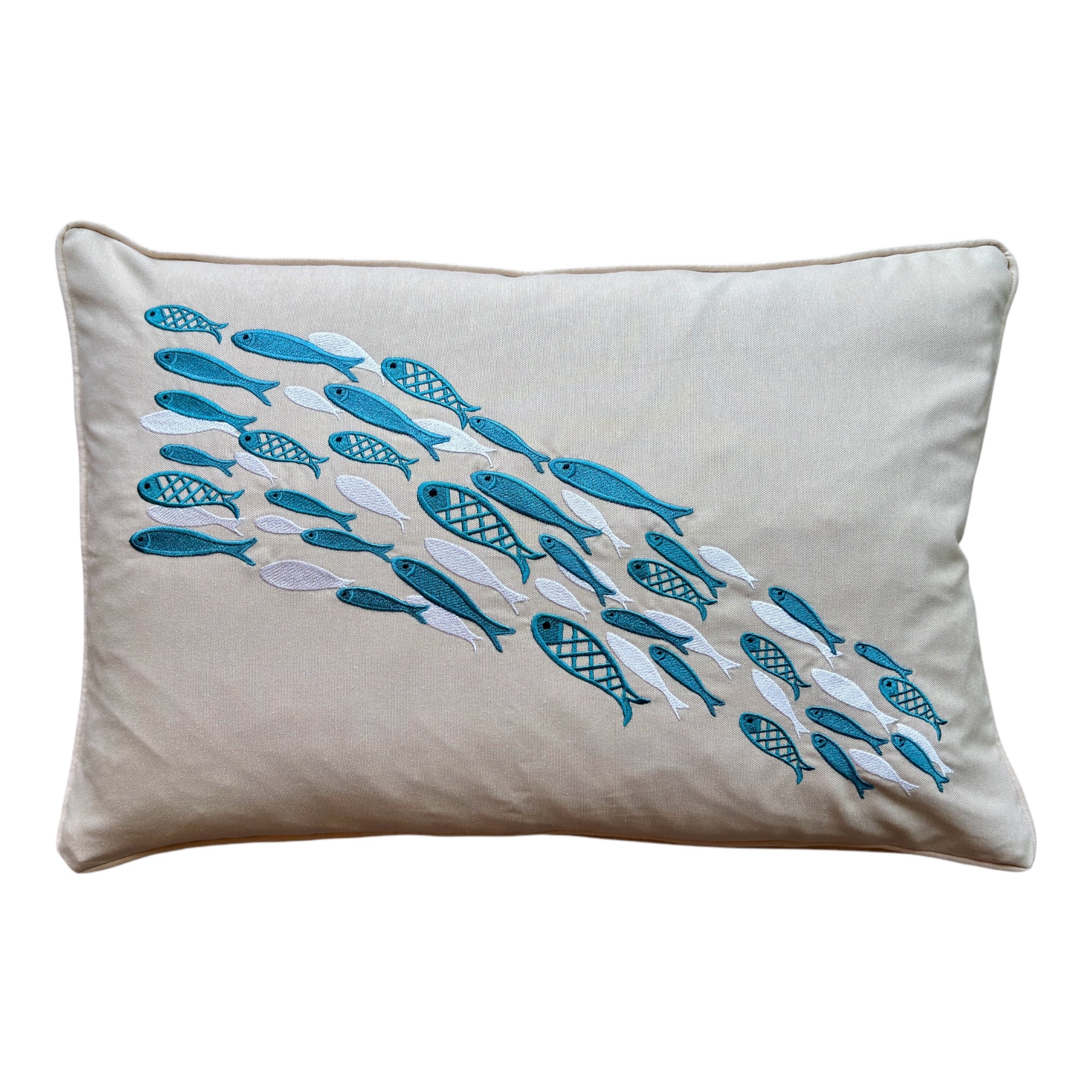 Aqua Decorative pillow in sand color