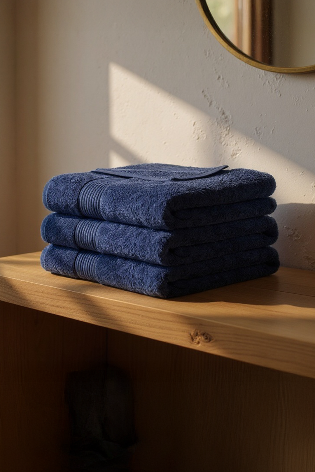 Boulevard Series Azure Cotton Hand Towel Sets – Soft & Absorbent | 3 Pieces
