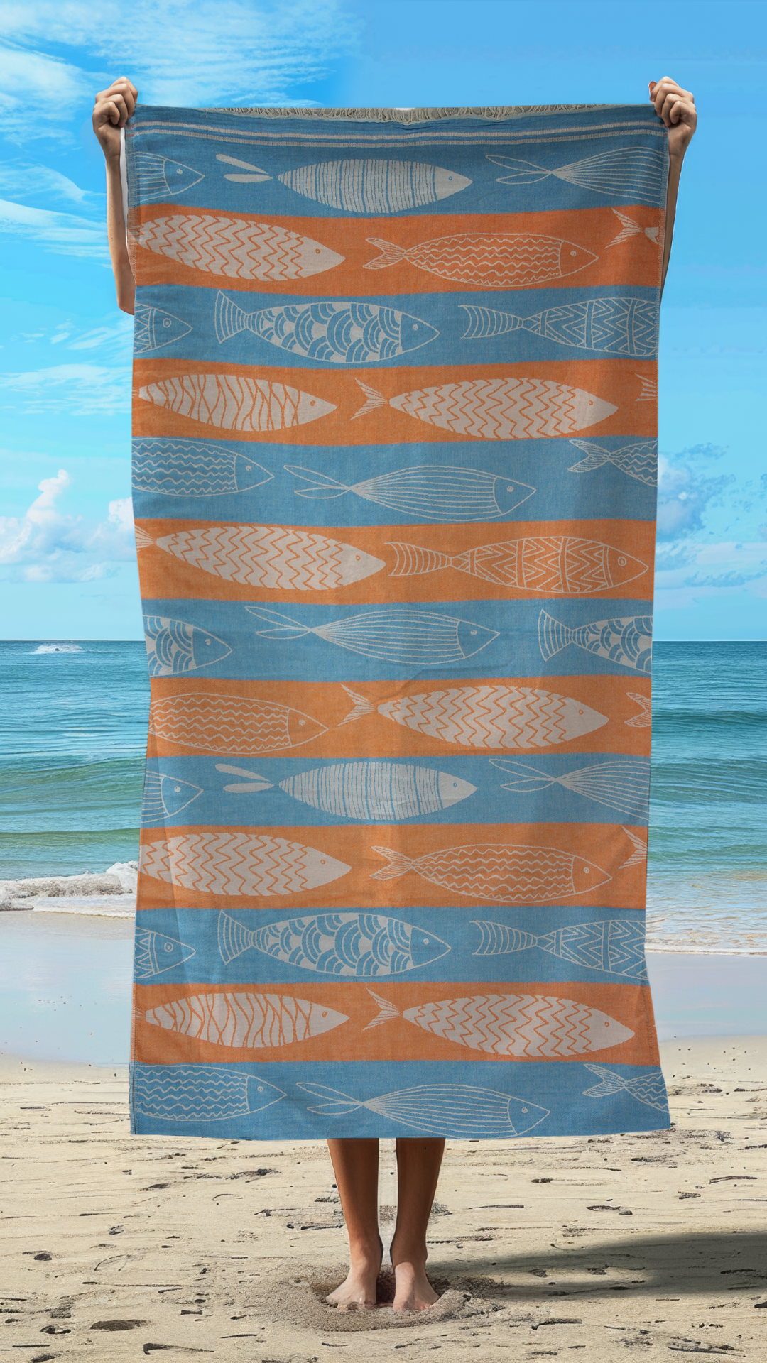 Barcelona Cotton Beach Towel – Soft & Absorbent | 1 Piece