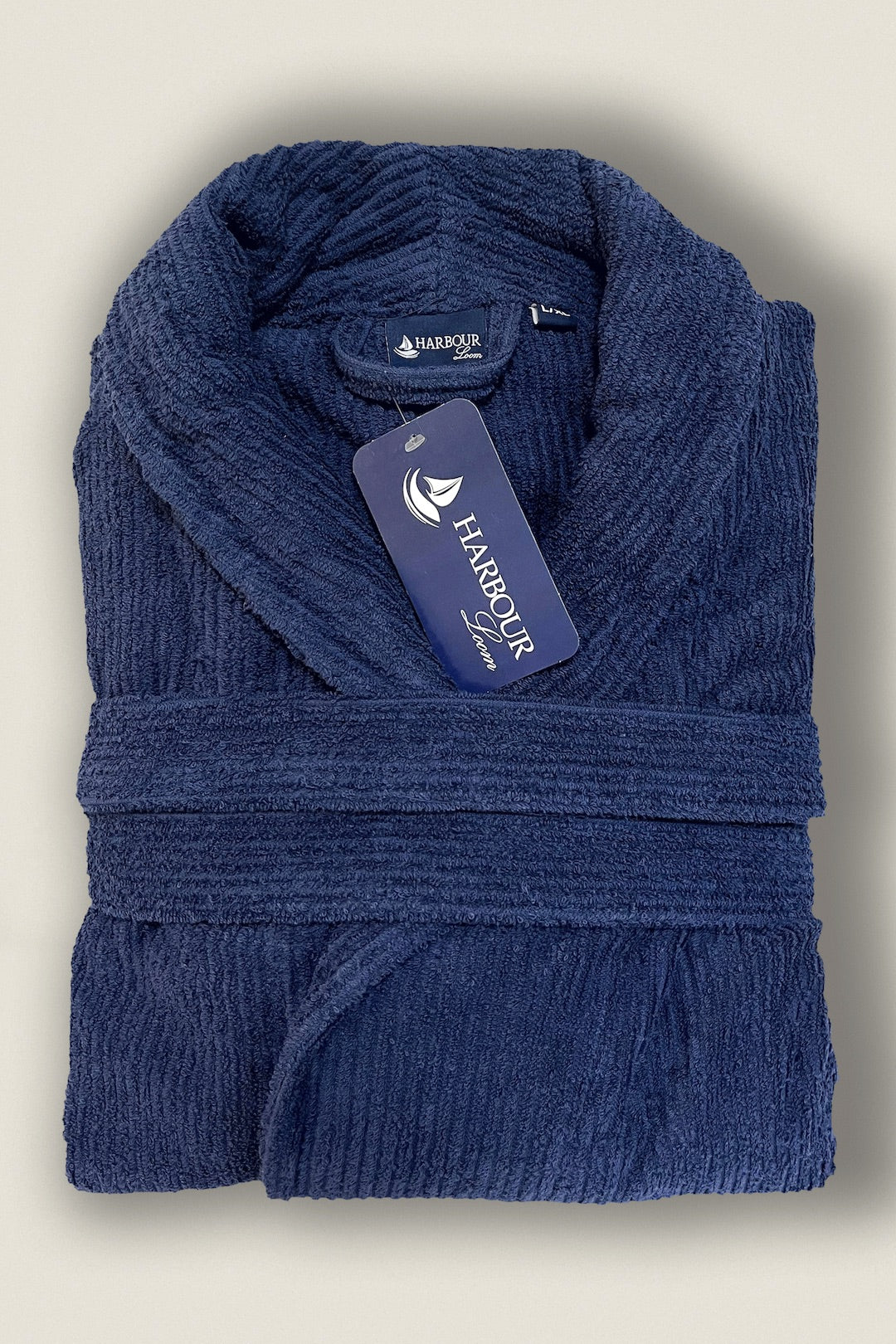 blue bathrobe