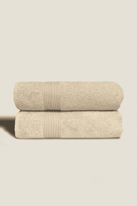 Boulevard Series Ivory Cotton Bath Towel Sets– Soft & Absorbent | 2 Pieces