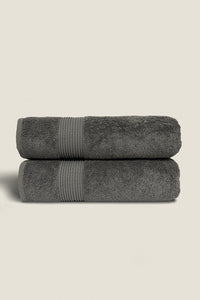 Boulevard Series Silver Bath Towel Sets – Soft & Absorbent | 2 Pieces