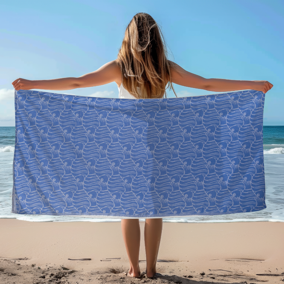 Capri Cotton Beach Towel – Soft & Absorbent | 1 Piece