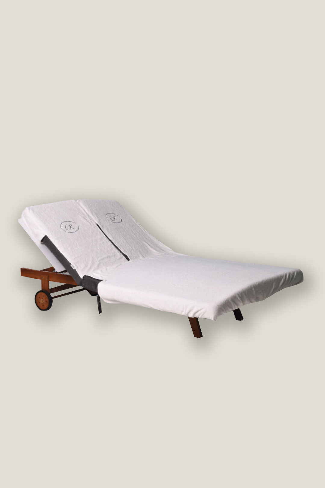 Plush, high-quality lounge chair covers used in hotel and spa and pools 