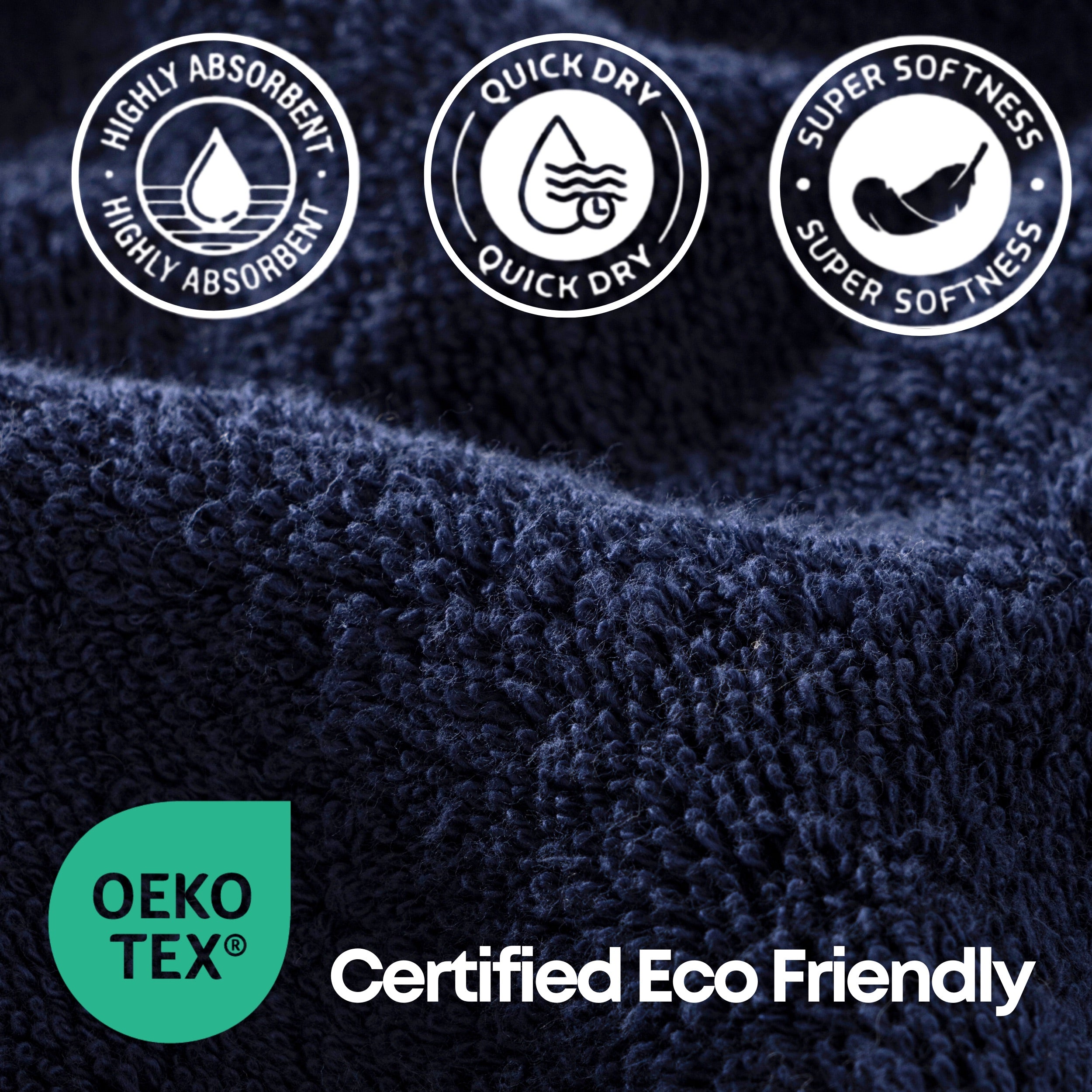 Boulevard Series Azure Cotton Hand Towel Sets – Soft & Absorbent | 3 Pieces