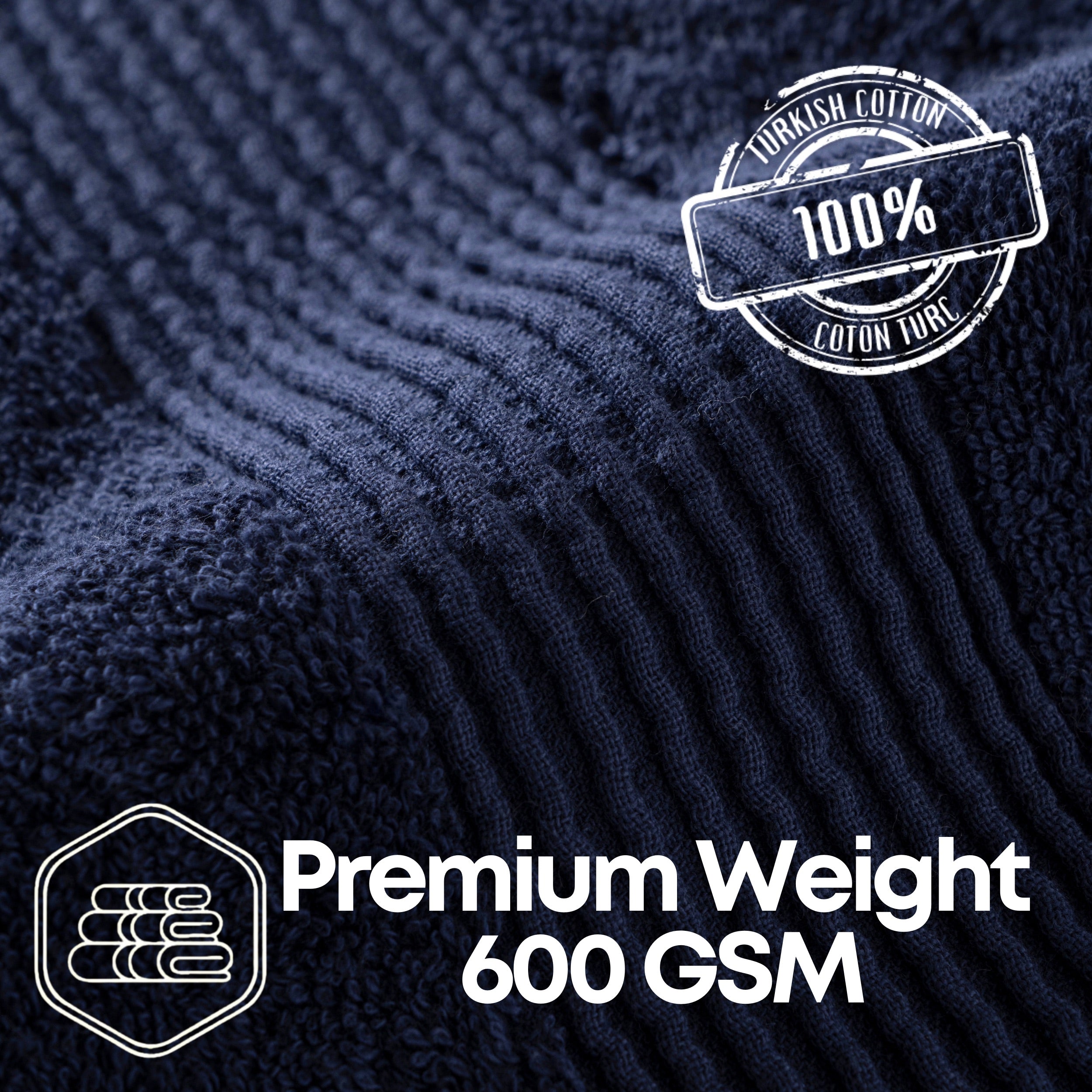 Boulevard Series Azure Cotton Hand Towel Sets – Soft & Absorbent | 3 Pieces