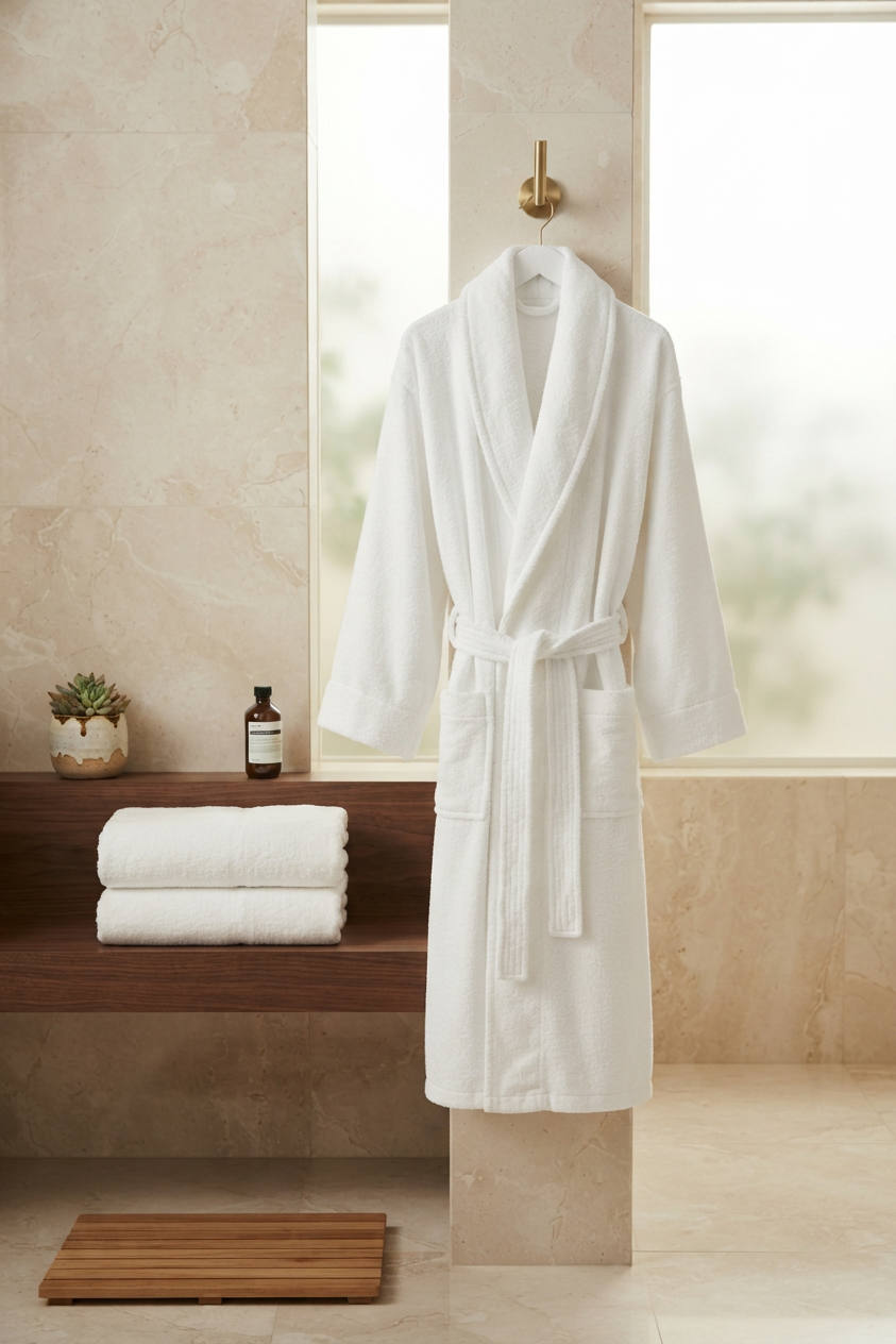 Mood Men's Robe – Ice White
