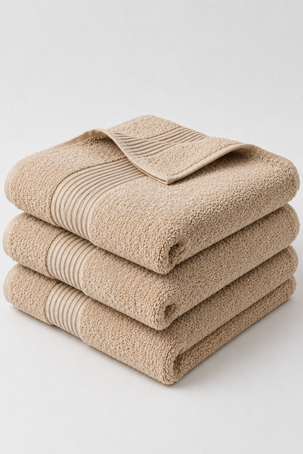 Boulevard Series Ivory Cotton Hand Towel Sets – Soft & Absorbent | 3 Pieces