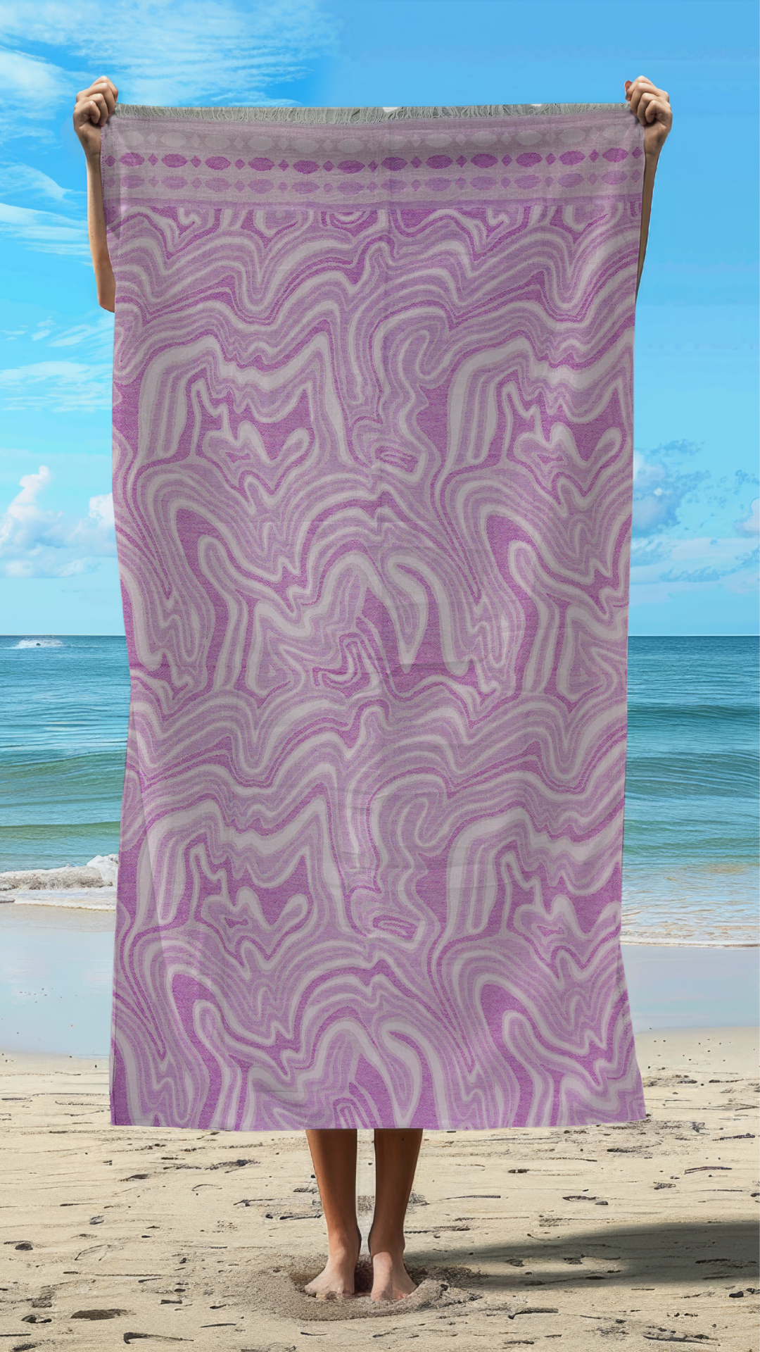 Leros Cotton Beach Towel – Soft & Absorbent | 1 Piece