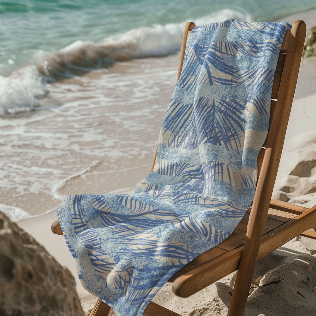 Colourful beach towel in lightweight, quick-drying 100% Aegean, Egyptian, and Turkish cotton.