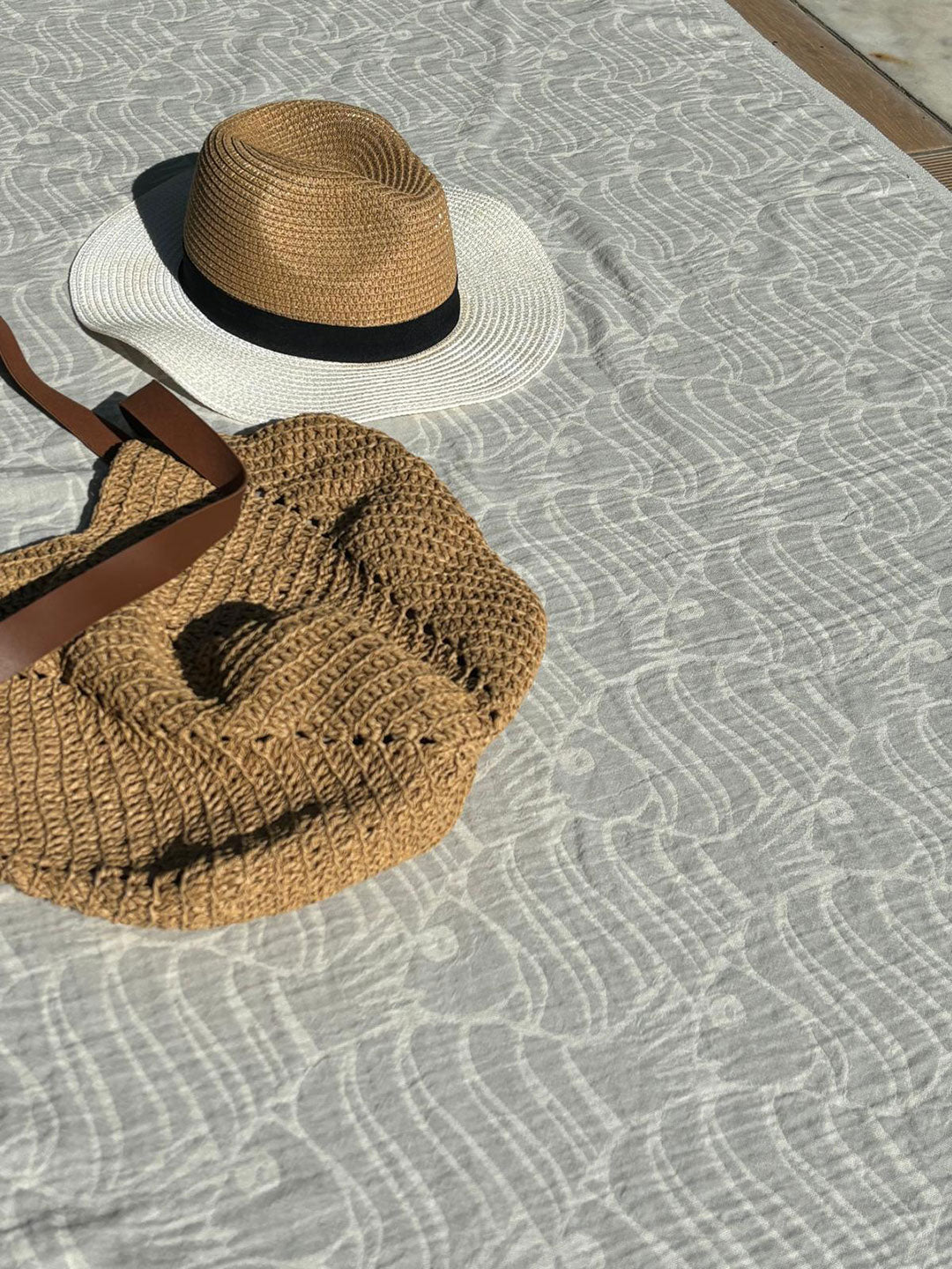 Harbourloom colourful 100% cotton eco-friendly beach towel – ultra-absorbent, fast-drying, lightweight design ideal for beach days, pool parties, and summer travel. 