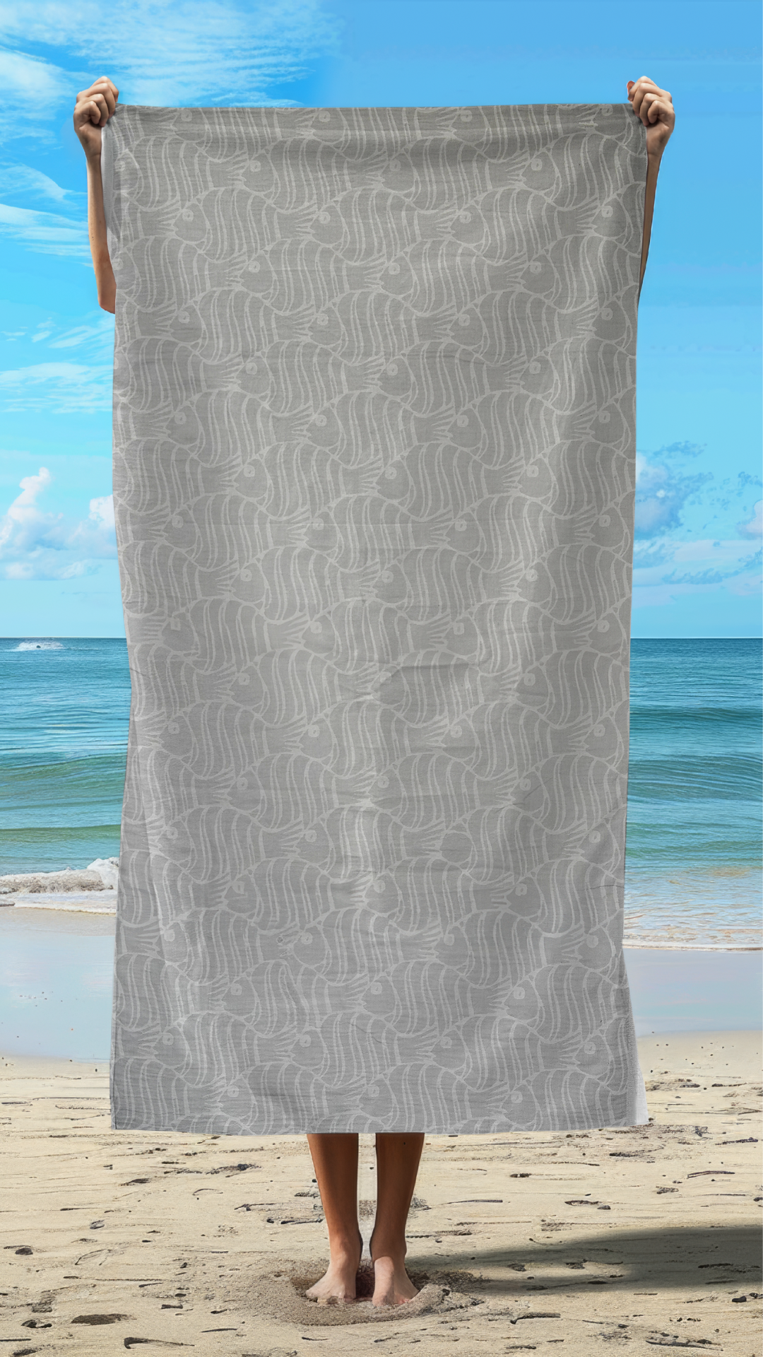 Paros Cotton Beach Towel – Soft & Absorbent | 1 Piece