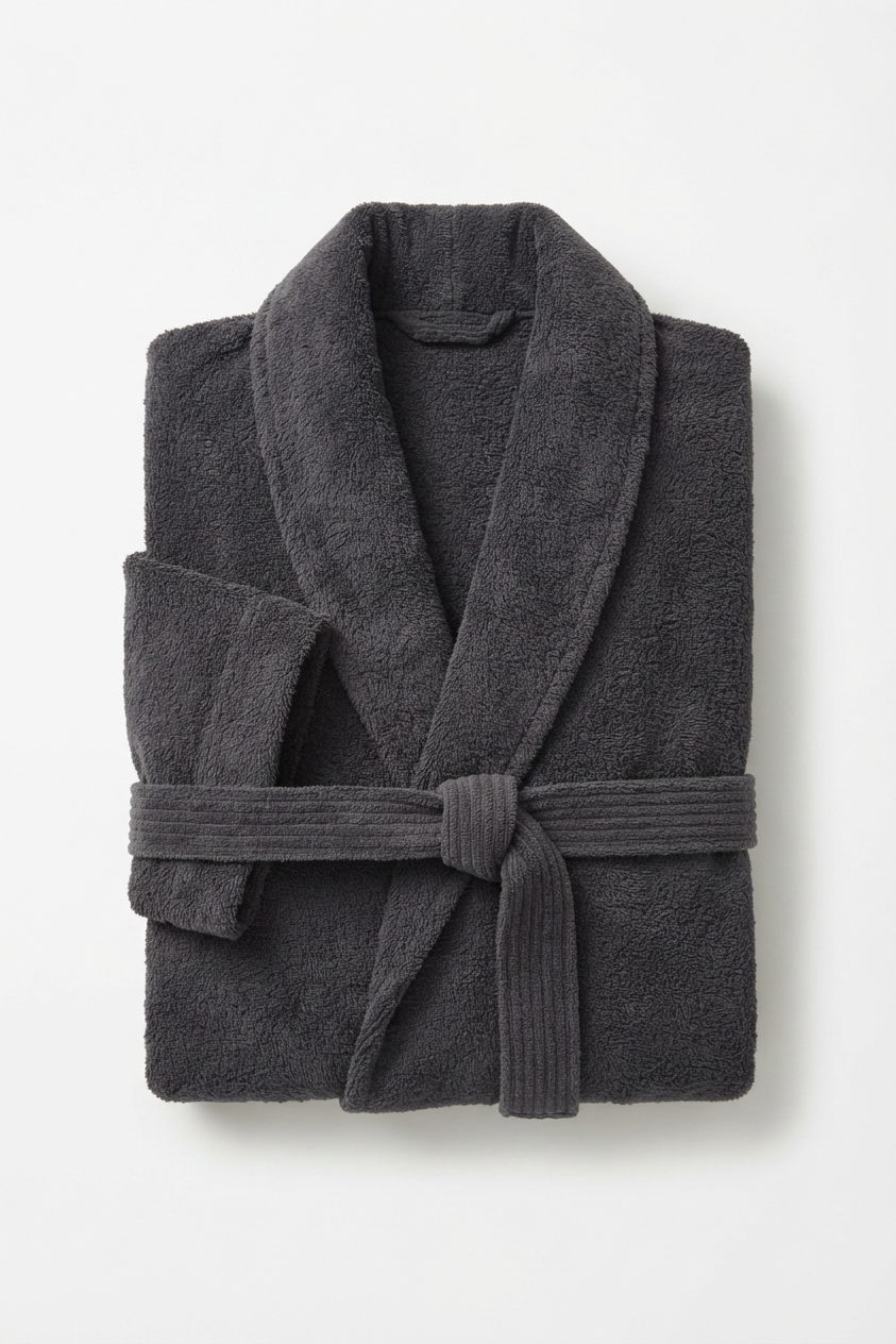 Harbour Loom Mood Series Relaxed Fit Women's Bathrobe Silver Grey 100% Turkish Cotton Terry Cloth Spa Hotel Quality Soft Absorbent Housecoat Luxury Gift| 1 Piece