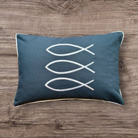 Trifin Azure Color Embroidery Pillow Cover 16