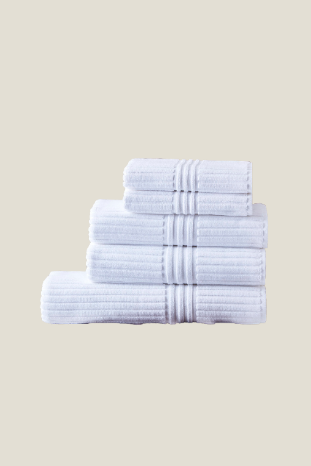 Premium white hotel towels