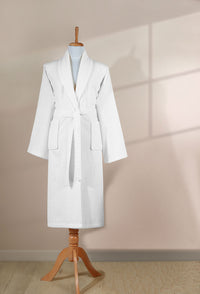 Boulevard Ice Cotton Striped Terry Bathrobe – Soft & Absorbent | 1 Piece