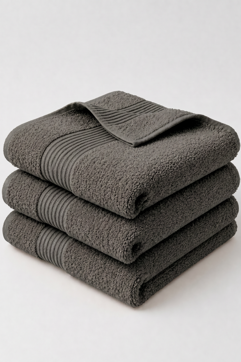 Boulevard Hand Towel Set – Silver | 3 Pieces
