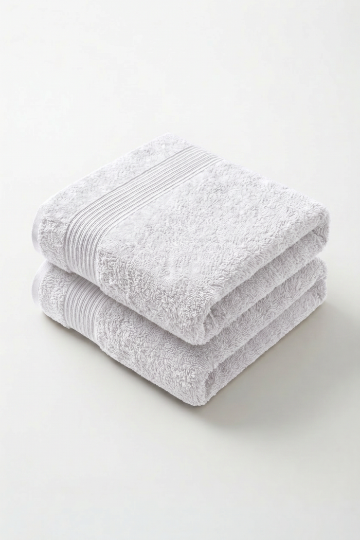 Ensemble de serviettes de bain en coton Ice de la série Boulevard – Douces et absorbantes | 2 pièces