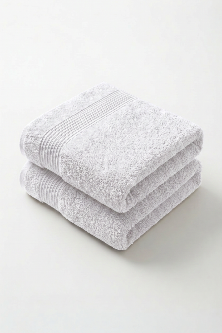 Boulevard Bath Towel Set – Ice White | 2 Pieces